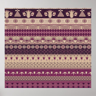 Egyptiska stammen: Ancient Seamless Poster
