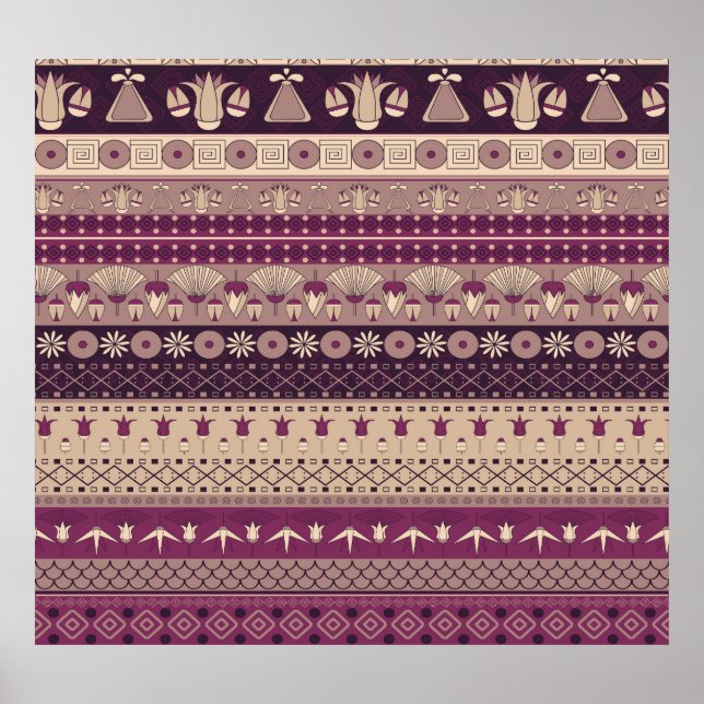 Egyptiska stammen: Ancient Seamless Poster (Framsidan)