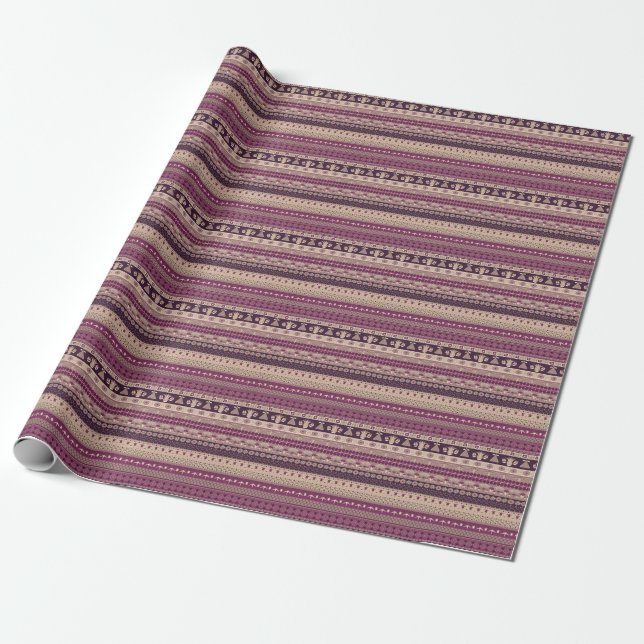 Egyptiska stammen: Ancient Seamless Presentpapper (Utrullad)