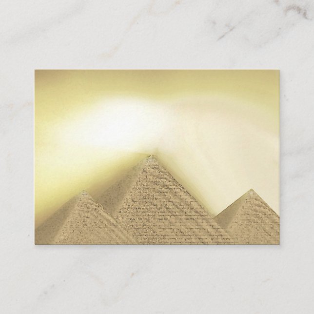 Egyptiska Stil Pyramid Sunlight-Affärskort Visitkort (Framsida)