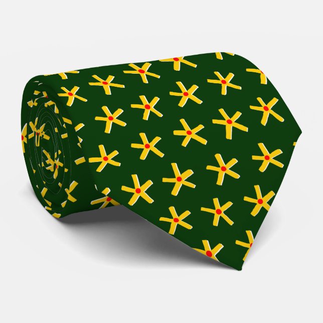 Egyptiska Stil Star Mönster V2 - DK Grönt Slips (Rullad)