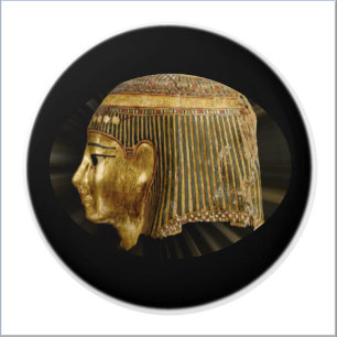 Egyptiska Svarta och Guld Knopp