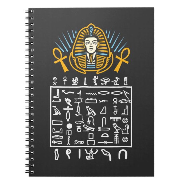 Egyptiska symboler Hieroglyphic Egypten Pharaoh Hi Anteckningsbok (Framsidan)