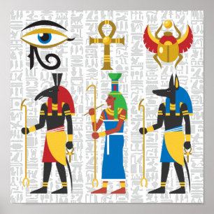 Egyptiska symboler poster