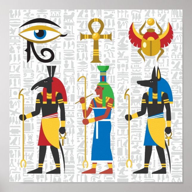 Egyptiska symboler poster (Framsidan)