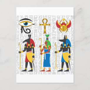 Egyptiska symboler vykort