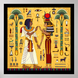 Egyptiska tema Graphic Art Poster