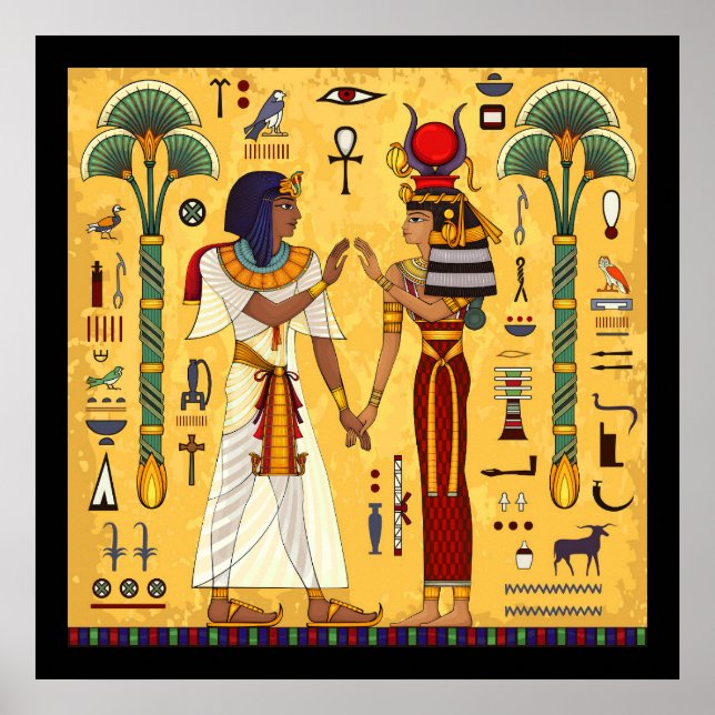 Egyptiska tema Graphic Art Poster (Framsidan)