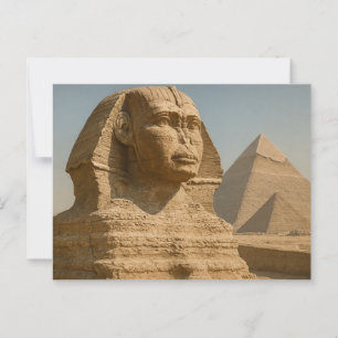 Egyptiska vykort Majestic Sphinx Guardian