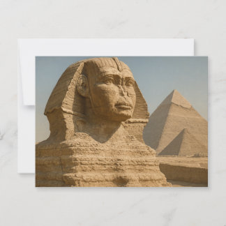 Egyptiska vykort Majestic Sphinx Guardian
