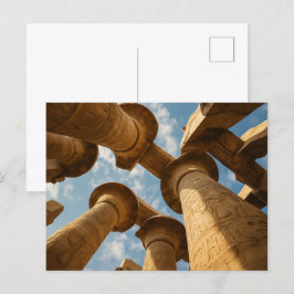 Egyptiska vykort Majestic Temple Columns