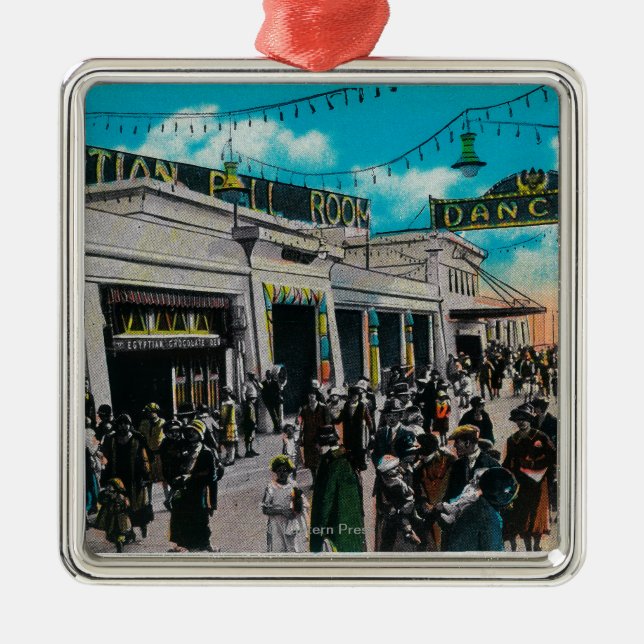 Egyptiskt bollrum, hav parkerar pir julgransprydnad metall (Framsidan)