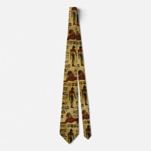 Egyptiskt dekorativt hieroglyphicsmönster slips