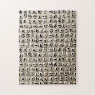 Egyptiskt Hieroglyphicsstenmönster Pussel