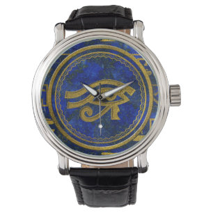 Egyptiskt öga av den Horus - Wadjet Lapis lazulie Armbandsur