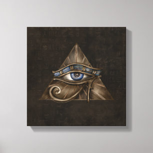 Egyptiskt öga av Horus - Wadjet Digital konst Canvastryck