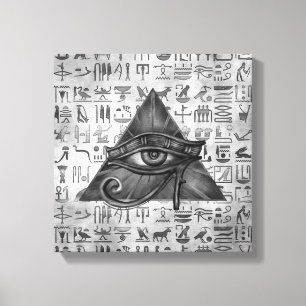 Egyptiskt öga av Horus - Wadjet Digital konst Canvastryck