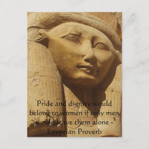 Egyptiskt ordspråk om kvinnor vykort