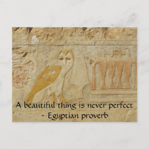 Egyptiskt ordspråk om skönhet och perfektion vykort