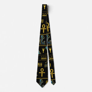 Egyptiskt prydnadsymbolmönster slips