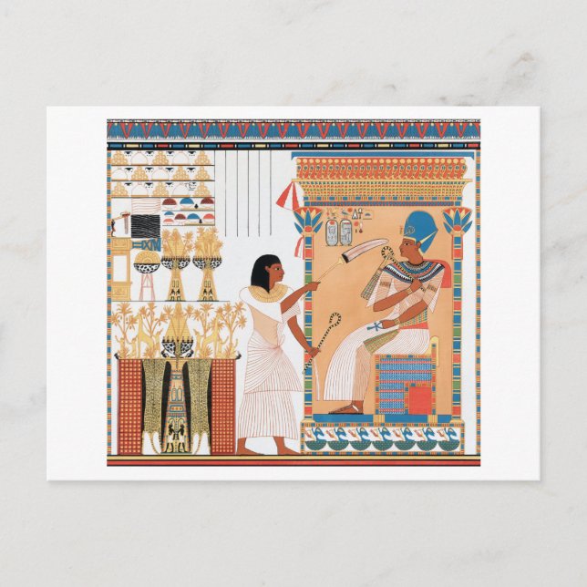 Egyptiskt Royal Design Postcard Vykort (Framsida)
