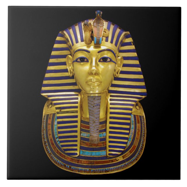 Egyptiskt Royal Golden Mask Kakelplatta (Framsidan)