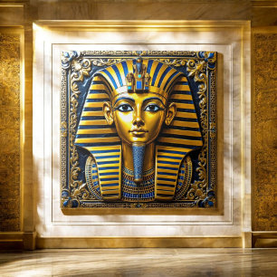 Egyptiskt Royal Golden Mask - Tutankhamun Kakelplatta