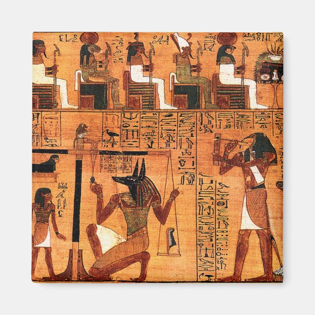 Egyptiskt Royal Papyrus Magnet (Framsidan)