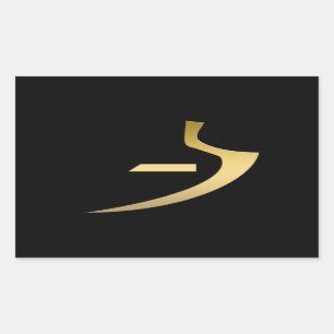 Egyptiskt symbol av sanning rektangulärt klistermärke