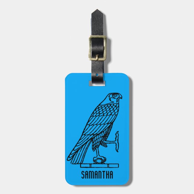 Egyptiskt symbol: Falk Bagagebricka (Vertikal Framsida)