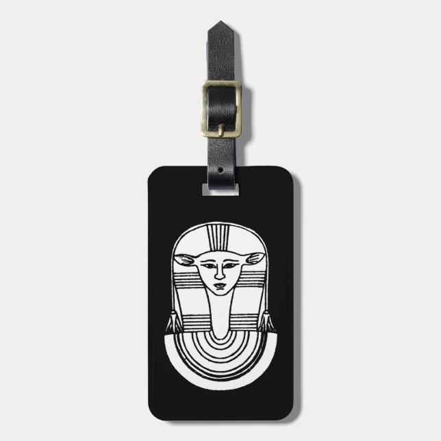 Egyptiskt symbol: Hathor Bagagebricka (Vertikal Framsida)