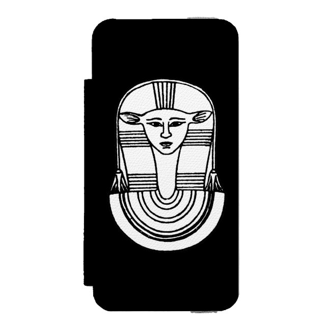 Egyptiskt symbol: Hathor Incipio iPhone Wallet Skal (Folio Framsidan)