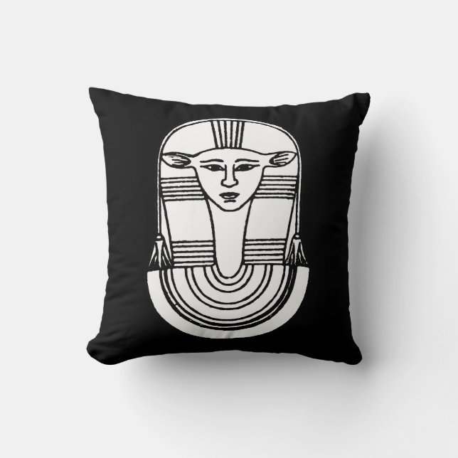 Egyptiskt symbol: Hathor Kudde (Framsida)