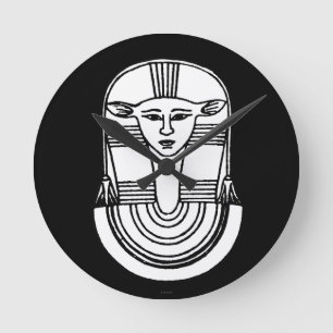 Egyptiskt symbol: Hathor Rund Klocka