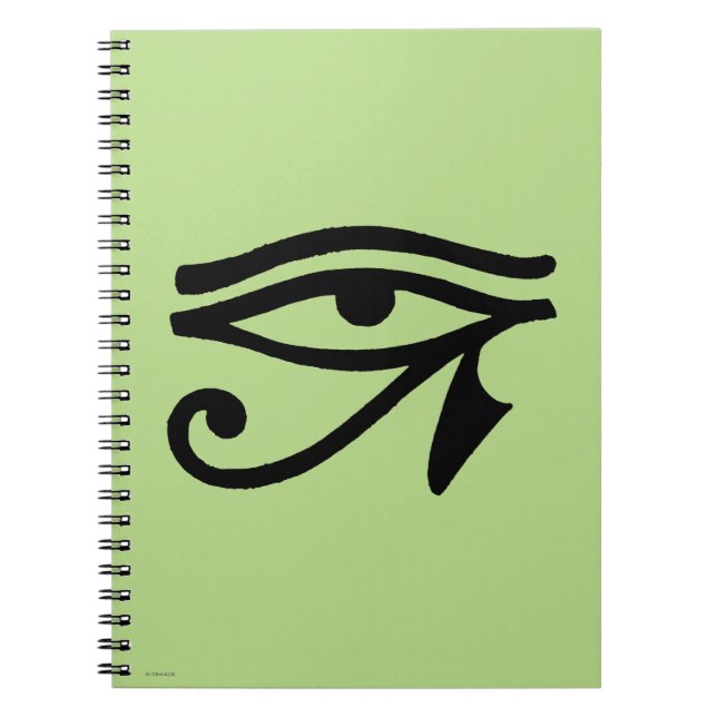 Egyptiskt symbol: Wedjat Anteckningsbok Med Spiral (Framsidan)