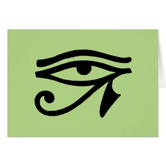 Egyptiskt symbol: Wedjat OBS Kort (Framsidan Horizontal)