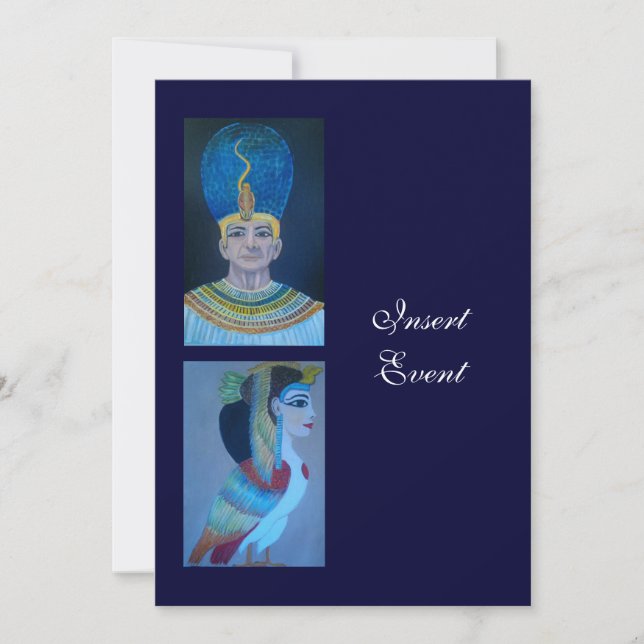 Egyptiskt temaparty 5x7-mall inbjudningar (Framsida)