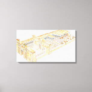 Egyptiskt tempel canvastryck