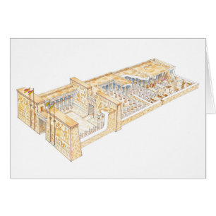 Egyptiskt tempel hälsningskort