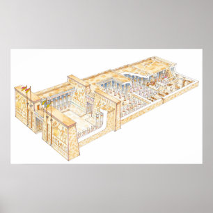 Egyptiskt tempel poster