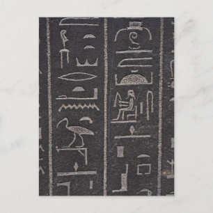Egyptiskt vykort för hieroglyfer
