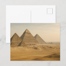 Egyptiskt vykort Giza Pyramiderna Ökenvy
