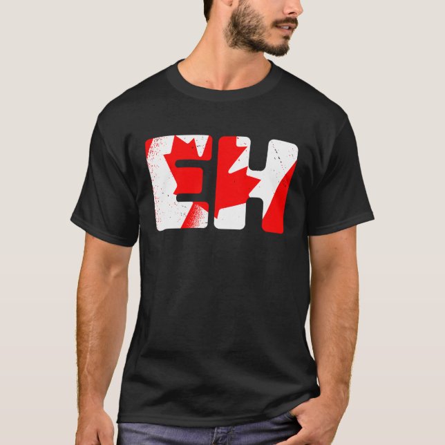 Eh Coola Canadian Slang Expression Canada Maple Le T Shirt (Framsida)