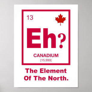Eh? Kanadensiska Inslag i Kanada Poster