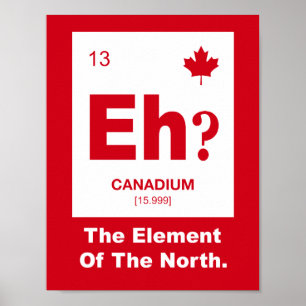 Eh? Kanadensiska Inslag i Kanada Poster