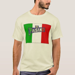 Eh Paisano w/Italian flagga T-shirt
