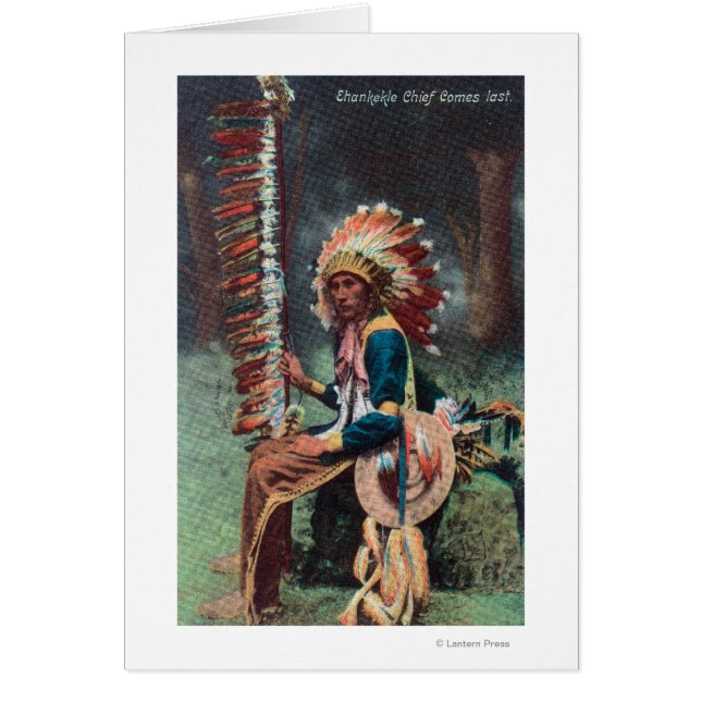 Ehankekle Chief Porträtt Hälsningskort (Framsidan)