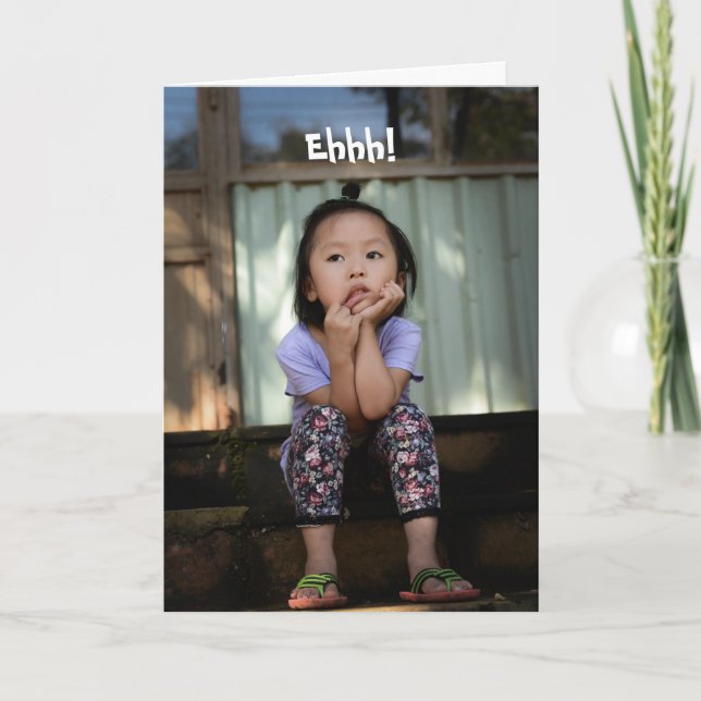 EHH, BELAGT BIRTHDAY-KORT TACK KORT (Framsida)