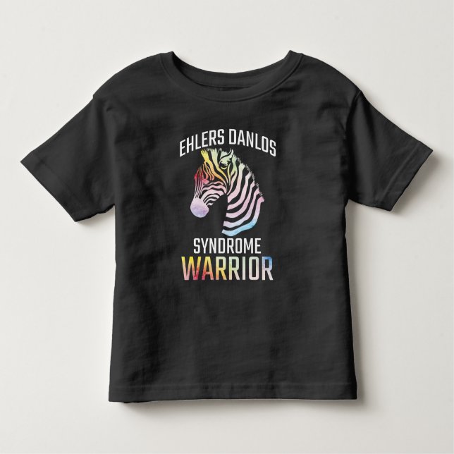 Ehlers Danlos Awareness Gift EDS Warrior Zebra T Shirt (Framsida)