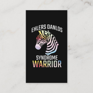 Ehlers Danlos Awareness Gift EDS Warrior Zebra Visitkort